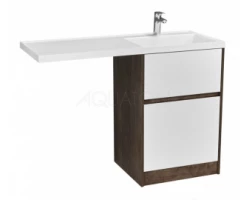 [591855] Тумба под раковину Акватон Лондри 60 см под стиральную машину, дуб кантри, белый, 1A2669K2LHDY0 +10111 ₽