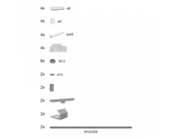 [88107] Кpепление панели для ванн Ravak универсальное, B23600000N +2080 ₽