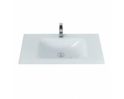 [658501] Раковина BelBagno 81 см, стеклянная, накладная, цвет белый, BB810/465-LV-VTR-BL +16650 ₽