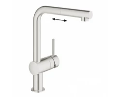 [113971] Смеситель Grohe MINTA 32168DC0 для кухни с выдвижным изливом, суперсталь +12730 ₽