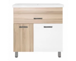 [302362] Тумба под раковину Style Line Ориноко 80 ЛС-00000636, 80 см, напольная, белая/ориноко +21493 ₽