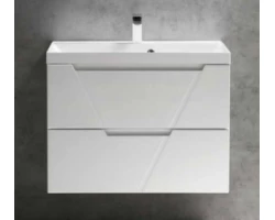 [306516] Тумба под раковину BelBagno Vittoria-800-2C-SO-BL 80 см подвесная, цвет белый глянцевый +40630 ₽