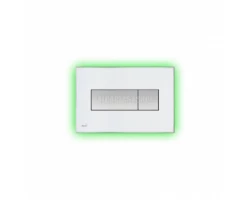 [313946] Кнопка управления AlcaPlast M1470-AEZ112 с цветной пластиной, светящаяся кнопка белая, свет зеленый +29641 ₽