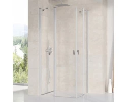 [334156] Душевой уголок Ravak Chrome CRV2+CRV2, 80 x 120 см, профиль сатин, витраж транспарент, 1QV40U00Z1/1QVG0U00Z1 +140940 ₽