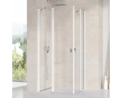 [334157] Душевой уголок Ravak Chrome CRV2+CRV2, 80 x 120 см, профиль белый, витраж транспарент, 1QV40100Z1/1QVG0100Z1 +132840 ₽