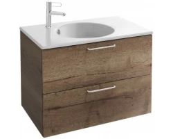 [354708] Тумба под раковину Jacob Delafon Odeon Rive Gauche 80 см, EB2522-R5-E52, цвет дуб табак, ручки хром +56580 ₽