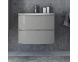 [364430] Тумба под раковину Cezares Vague 54854 69 см подвесная, цвет grigio lucido +43470 ₽