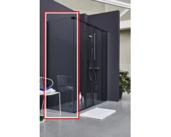 [420731] Душевая стенка Jacob Delafon Contra E22FC90-BL, 90 х 195 см, стекло прозрачное, профиль чёрный +25830 ₽