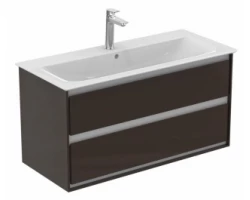 [461251] Тумба под раковину Ideal Standard Connect Air 100 см, подвесная, темно-коричневый матовый, белый матовый, E0821VY +122436 ₽