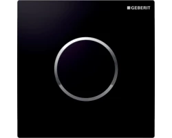 [475919] ИК привод смыва Geberit Sigma Type 10 HyTroniс для писсуара, панель и клавиша - черные, кольцо - глянцевый хром, питани +170868 ₽
