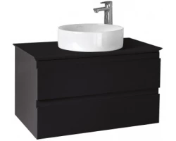 [499543] Тумба под раковину Jacob Delafon Madeleine 80 см, со столешницей и с подсветкой, черный матовый лак, EB2083-J53 +73130 ₽