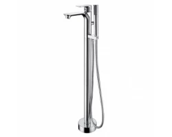 [541051] Смеситель Abber Weiss Insel для ванны с душевым гарнитуром, напольный, хром, AF8015 +31500 ₽