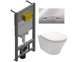 [547371] Инсталляция Jacob Delafon с безободковым унитазом Jacob Delafon Rodin+ EDY102-00, крышка микролифт, клавиша хром, компл +49900 ₽