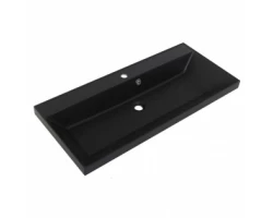 [559047] Раковина из искусственного камня BelBagno Aurora BB900/450-LV-ART-AST-NERO, 90 x 45 х 15 см, черный матовый +20350 ₽