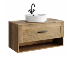 [655345] Тумба под раковину Aqwella Craft 100 см подвесная, белый дуб балтийский, CRF0110DB +16256 ₽