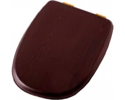 [146685] Крышка-сиденье Cezares King Palace CZR-T-163-W-S-G, деревянное орех, с механизмом SoftClose, фурнитура - золото +14030 ₽