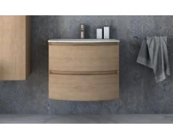 [306058] Тумба под раковину Cezares Vague 54834 69 см подвесная, цвет rovere tabacco +43470 ₽