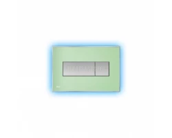 [313953] Кнопка управления AlcaPlast M1472 - AEZ111 с цветной пластиной, светящаяся кнопка зеленая, свет голубой +29641 ₽