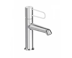 [333299] Смеситель для раковины Jacob Delafon Odeon Rive Gauche E21028-00-CP с донным клапаном, хром, ручка белая +19490 ₽