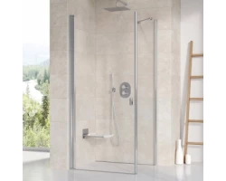 [334281] Душевой уголок Ravak Chrome CRV1+CPS, 80 x 100 см, профиль блестящий, витраж транспарент, 1QV40C01Z1/9QVA0C00Z1 +82160 ₽