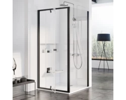 [334507] Душевой уголок Ravak Pivot PDOP2+PPS, 100 х 100 см, профиль черный, витраж транспарент, 03GA0300Z1/90GA0300Z1 +88200 ₽