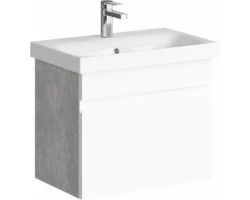 [357806] Тумба под раковину Aqwella Smart 60, подвесная, фасад белый, корпус бетон светлый, SRT0106BS +9783 ₽
