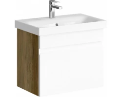 [357807] Тумба под раковину Aqwella Smart 60, подвесная, фасад белый, корпус дуб балтийский, SRT0106DB +9783 ₽