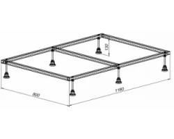 [444527] Каркас для литьевого поддона Aquanet, 1200х900, нержавеющая сталь,267178 +4792 ₽