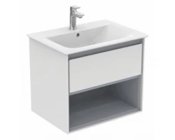 [461103] Тумба под раковину Ideal Standard Connect Air 60 см, подвесная, белый глянцевый, светло-серый матовый, E0826KN +71391 ₽