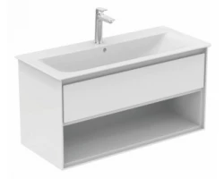 [461255] Тумба под раковину Ideal Standard Connect Air 100 см, подвесная, белый глянцевый, белый матовый, E0828B2 +87473 ₽