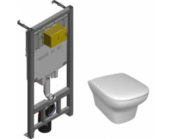[470443] Инсталляция Jacob Delafon E29025 с безободковым унитазом Vox EDM102, сиденье микролифт, комплект E21772RU-00 (E29025+ED +39030 ₽