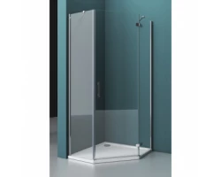 [521195] Душевой уголок BelBagno Kraft, 90 х 90 х 195 см, стекло прозрачное, профиль хром, левый, KRAFT-P-1-90-C-Cr-L +42580 ₽