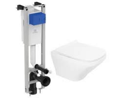 [522239] Инсталляция Ideal Standard узкая с унитазом BelBagno Sela BB3201CHR, сиденье микролифт, комплект Santehnica.ru +24740 ₽