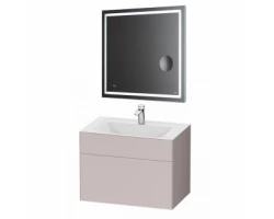 [544167] Комплект тумба с раковиной и зеркало Am.Pm Inspire 2.0, подвесная 80 см, 3 ящика, цвет элегантный серый матовый, M50AFH +110649 ₽
