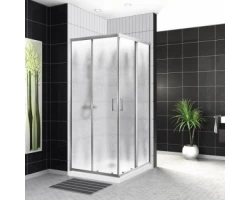 [613375] Душевой уголок BelBagno 100 х 100 х 195 см, профиль хром, стекло шиншилла, UNO-195-A-2-100-CH-CR +23210 ₽