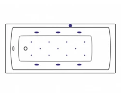 [158149] Система гидромассажа Excellent Relax: 6 форсунок Midi-Djet пульсирующий режим, аэромассаж 10-12 форсунок Aero-Djet, хро +104850 ₽