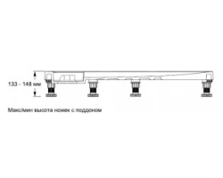[192454] Каркас для поддонов Jacob Delafon Flight Neus E62525-GA с Г-образным экраном, от 140 см +42300 ₽