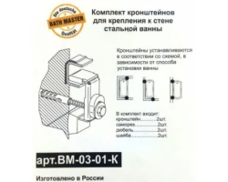 [199745] Комплект анкеров Kaldewei Bath Master BM-03-01-K для крепления ванны к стене +2719 ₽