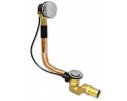 [338886] Слив-перелив Aquanet A51B-80 для ванны, поворотная пластиковая накладка белая, пробка хром, 00241329 +5905 ₽