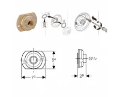 [285640] Переход резьбовой Geberit 242.309.00.1 для подключения писсуара +41028 ₽