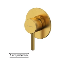 Смеситель скрытого монтажа на 1 потребитель WHITECROSS Y Y1245GLB (брашированное золото) +12072 ₽
