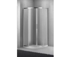 [438543] Душевой уголок Cezares 100 х 100 х 190 см, стекло прозрачное, профиль хром, ECO-O-R-2-100-C-Cr +20590 ₽