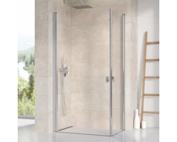 [334138] Душевой уголок Ravak Chrome CRV1+CRV1, 100 x 100 см, профиль блестящий, витраж транспарент, 1QVA0C01Z1/1QVA0C01Z1 +115020 ₽