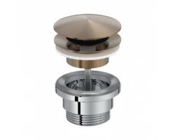 [439075] Донный клапан для раковины Jacob Delafon Nouvelle Vague E30536-BCN, с системой клик-клак, универсальный, матовое золото +5980 ₽