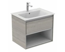 [461107] Тумба под раковину Ideal Standard Connect Air 60 см, подвесная, светло-серое дерево, белый матовый, E0826PS +71391 ₽