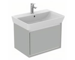 [465447] Тумба под раковину Ideal Standard Connect Air Cube 60 см, подвесная, светло-серый глянцевый, белый матовый, E0846EQ +65219 ₽