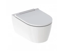 [484903] Подвесной безободковый унитаз Geberit One, с технологией смыва TurboFlush, крышка микролифт с глянцевой хромированной в +68310 ₽