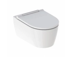 [486083] Подвесной безободковый унитаз Geberit One, с технологией смыва TurboFlush, крышка микролифт с белой вставкой, 500.201.0 +318521 ₽