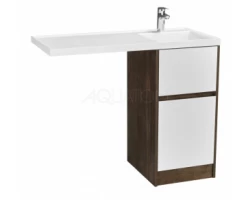 [591779] Тумба под раковину Акватон Лондри 40 см под стиральную машину, дуб кантри, белый, 1A2670K2LHDY0 +9511 ₽