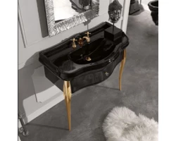 [630943] Раковина Kerasan Retro 100 х 54,5 см, цвет черный блестящий, 105004 nero*1 +94882 ₽